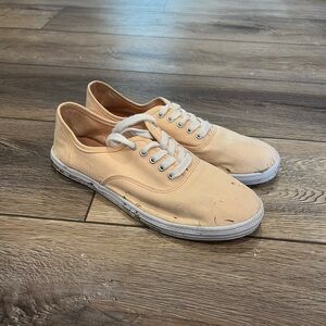 Casual Peach Canvas Sneakers